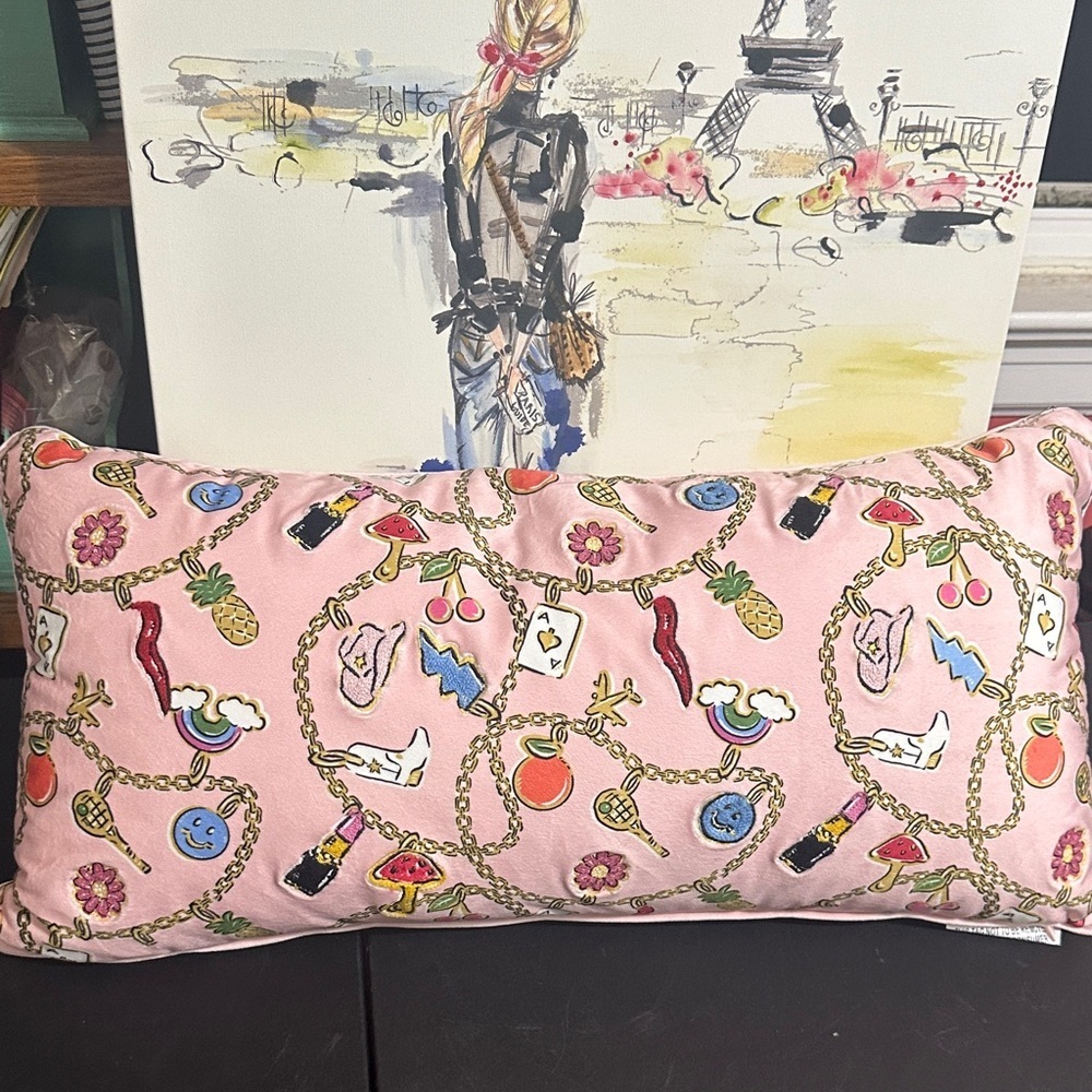 Cowgirl chic pink accent pillow